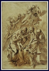 The Holy Family with Saint Anne by Pietro Testa